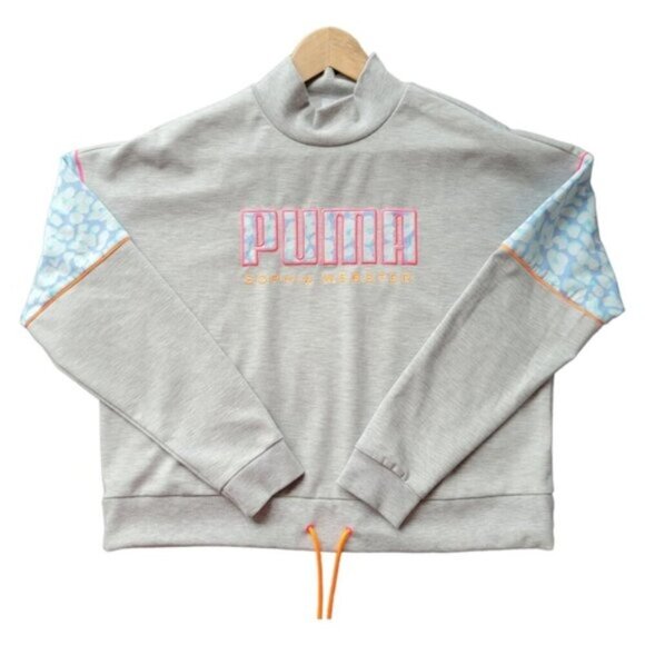 Puma x Sophia Webster Light Grey Heather Crewneck Sweatshirt Size M - Picture 3 of 8